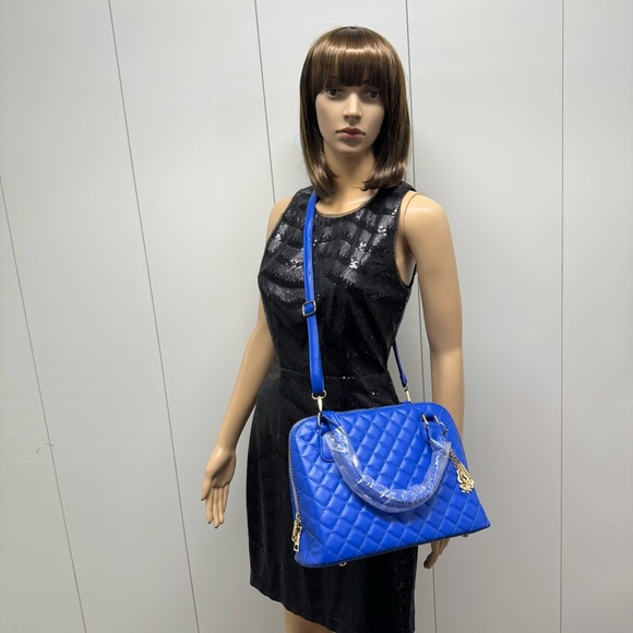 💙SALE QUILTED DOME SATCHEL WITH STRAP - Picture 2 of 11